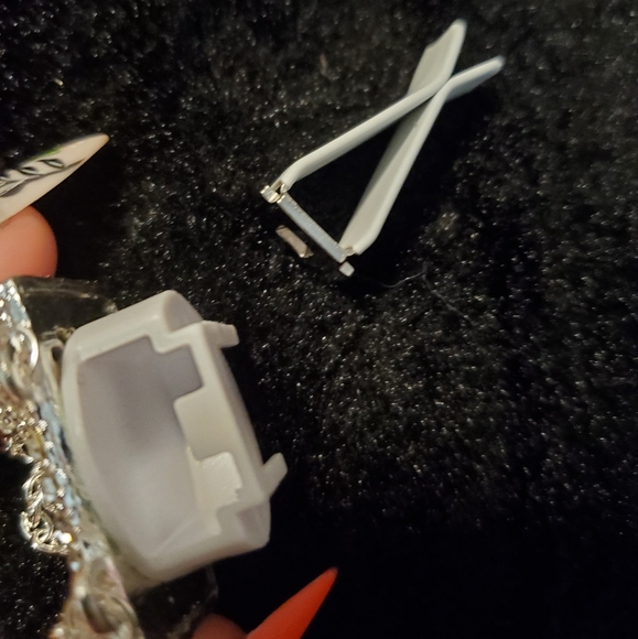 π Luxury Bling Car Scent Airfreshener Clip Holder - Silver Toned NEW - Picture 10 of 11